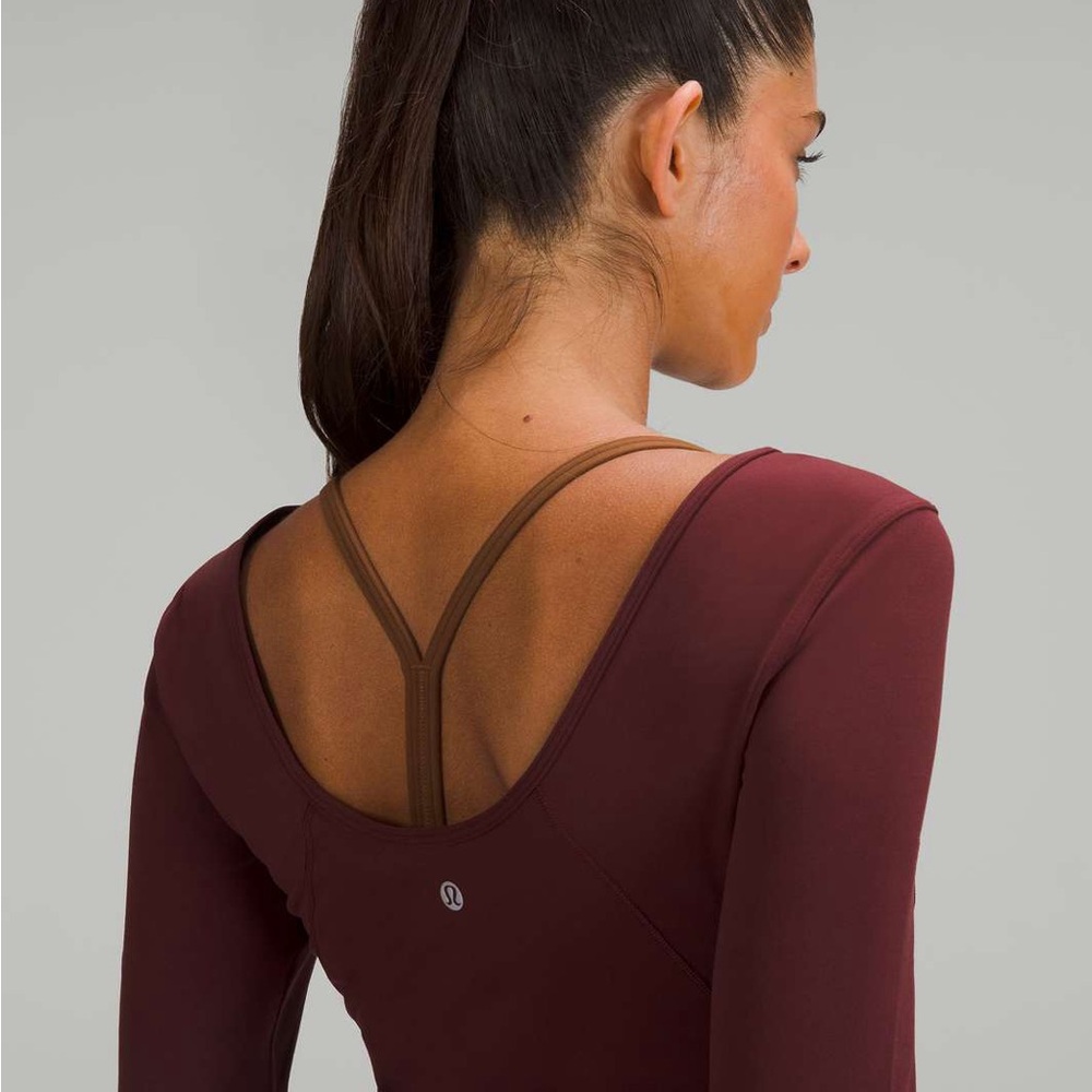 Lululemon Align Long Sleeve Shirt, Size 10 Red Merlot - Picture 2 of 6